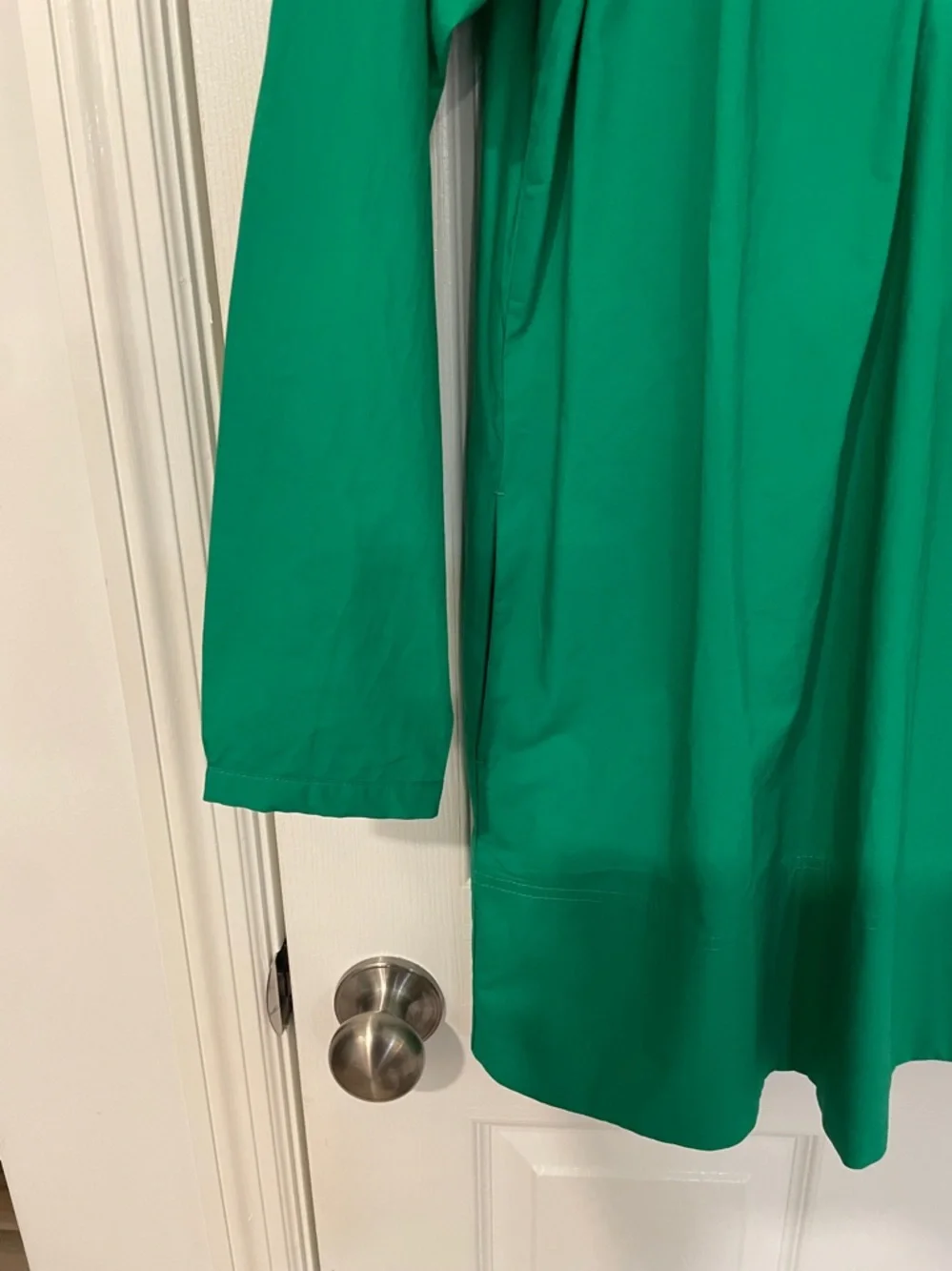 Banana Republic Factory Emerald Poplin Green Tie-Front Tunic in Med nwt
